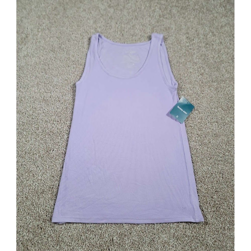 Tommy John Womens Soft Modal Ribbed Lavender Lounge Tank Top Small NWT $58